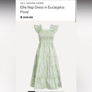 Hill House Ellie Nap Dress in Light Green Eucalyptus Floral